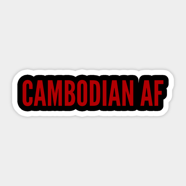 Cambodian AF Sticker by MessageOnApparel